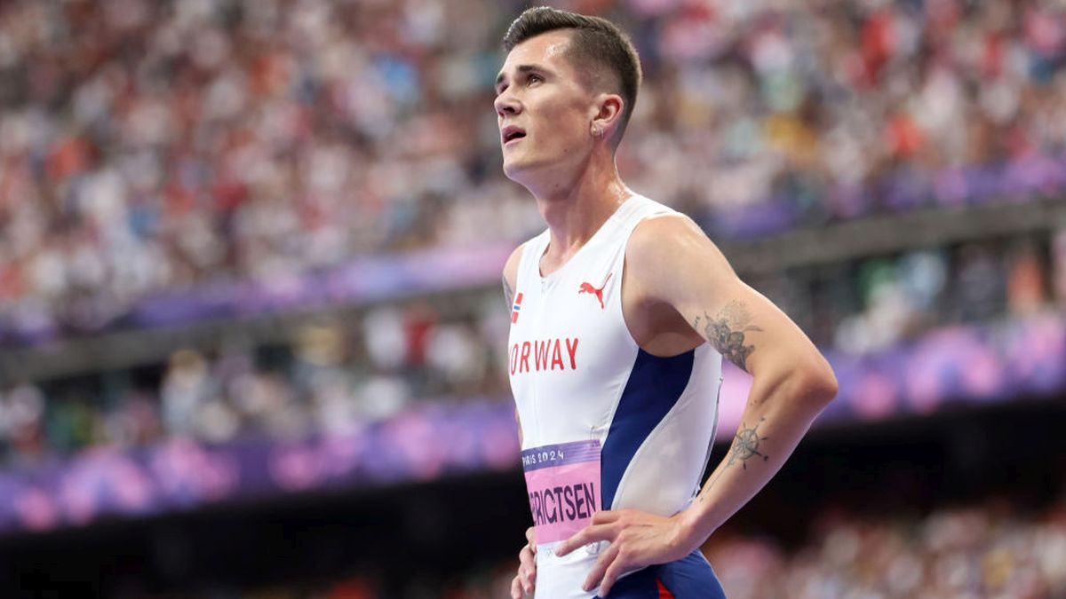 Jacob Ingebritsen pictured at the end of the race. GETTY IMAGES