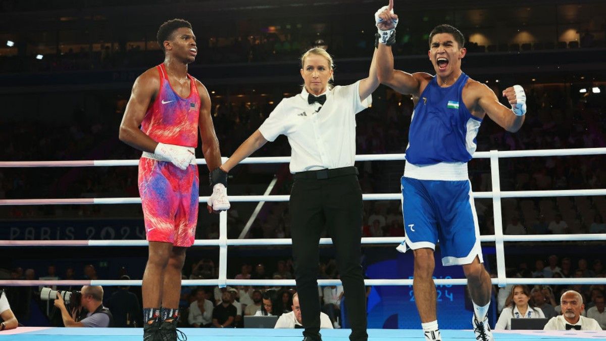 The Uzbek Asadkhuja Muydinkhujaev overcomes Omri Jones and advances to the final in 71 kg. GETTY IMAGES