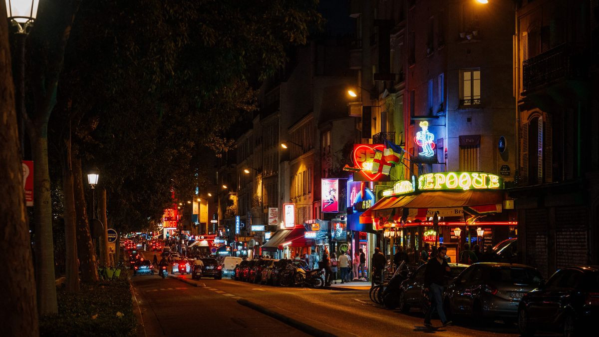 Place Pigalle at night in Paris. GETTY IMAGES