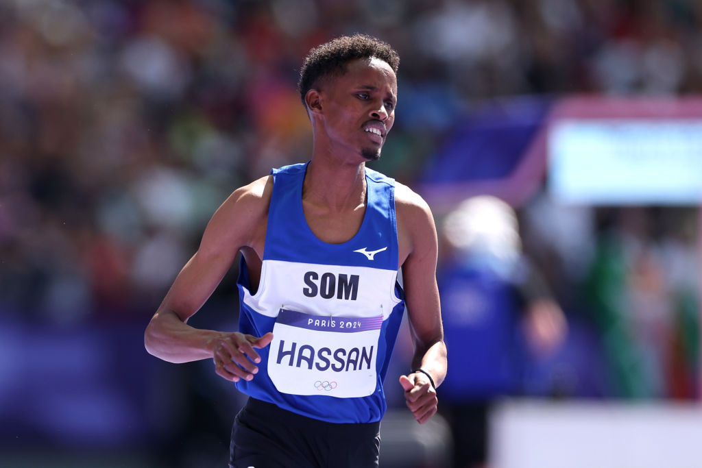 Somalia's Ali Idow Hassan competed in 800m and finished 8th in his heat. GETTY IMAGES