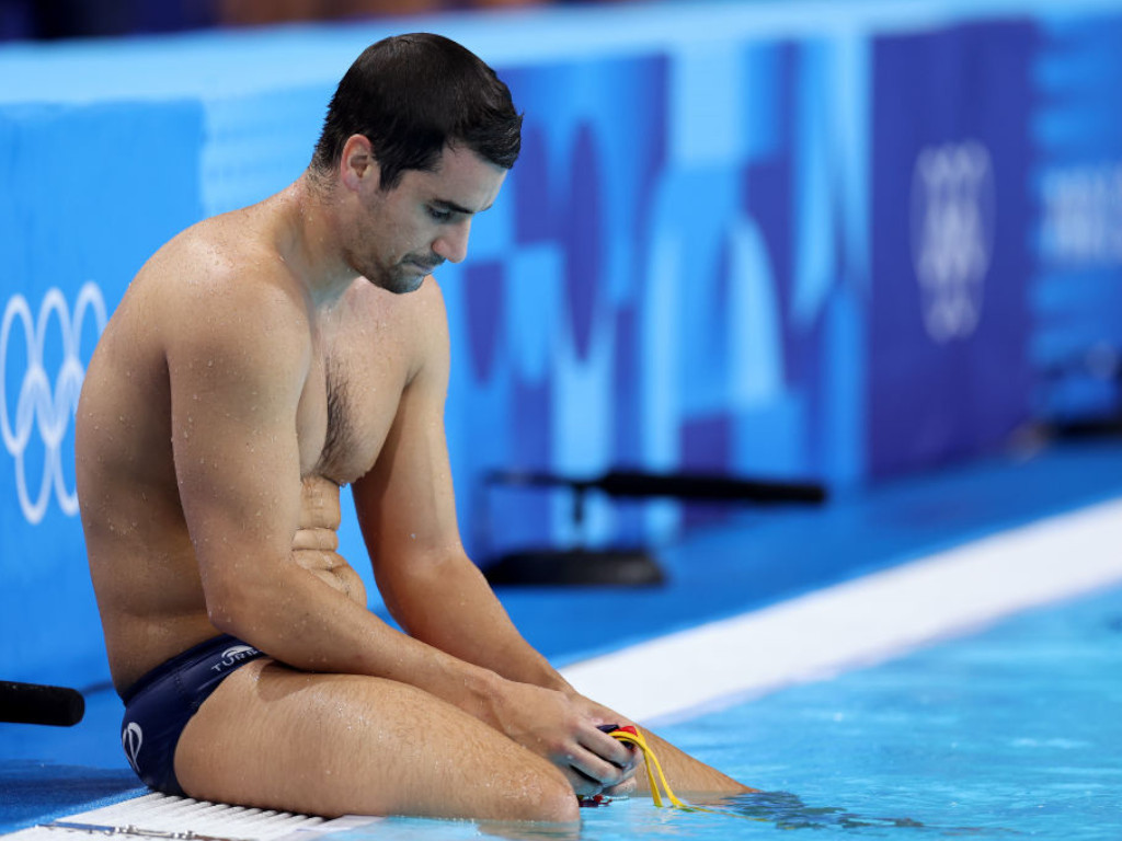 A member of Team Spain looks dejected after losing the Men's Quarterfinal match GETTY IMAGES