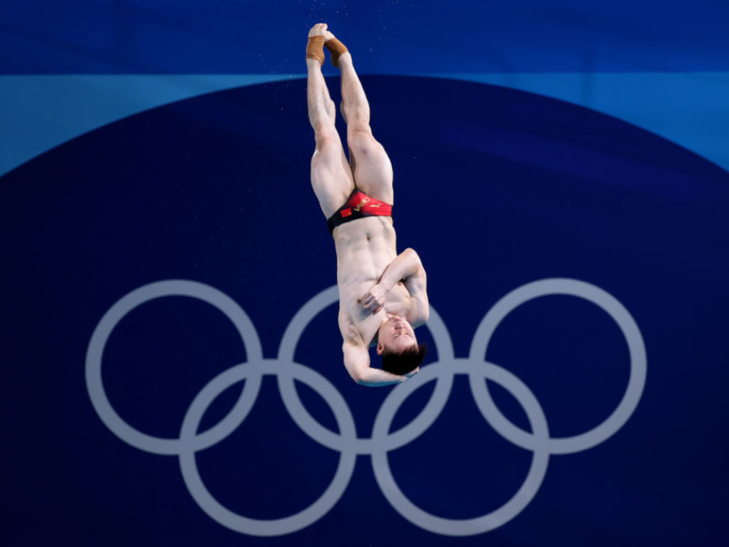 Xie Siyi of Team People's Republic of China competes in the Men's 3m SpringboardGETTY IMAGES