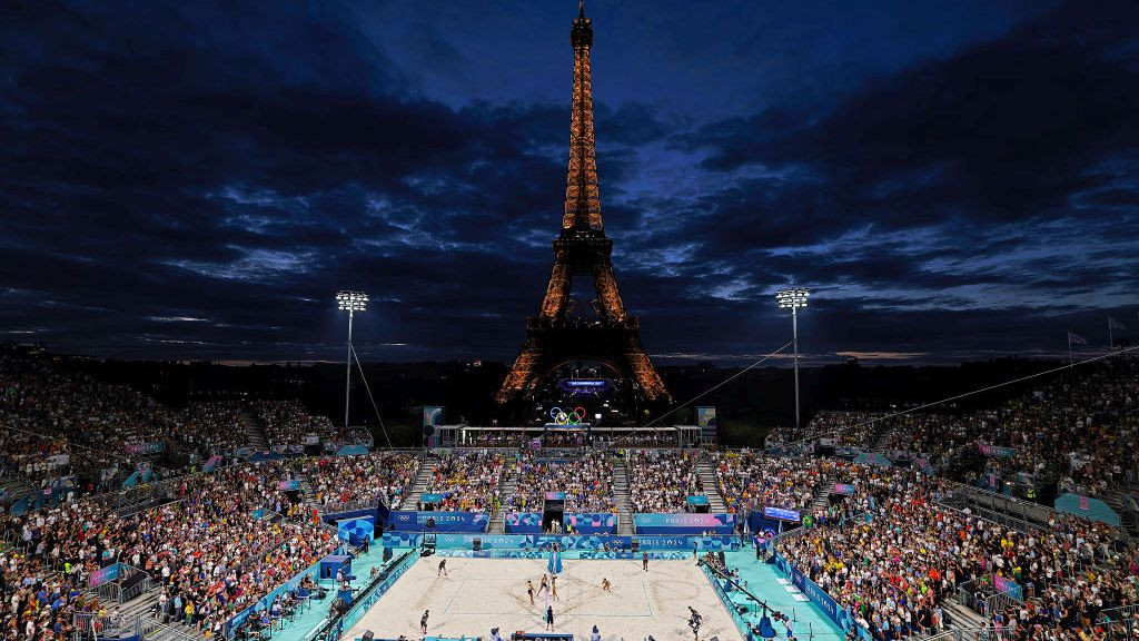 A general view inside Eiffel Tower Stadium during the Women's Semifinal. GETTY IMAGES