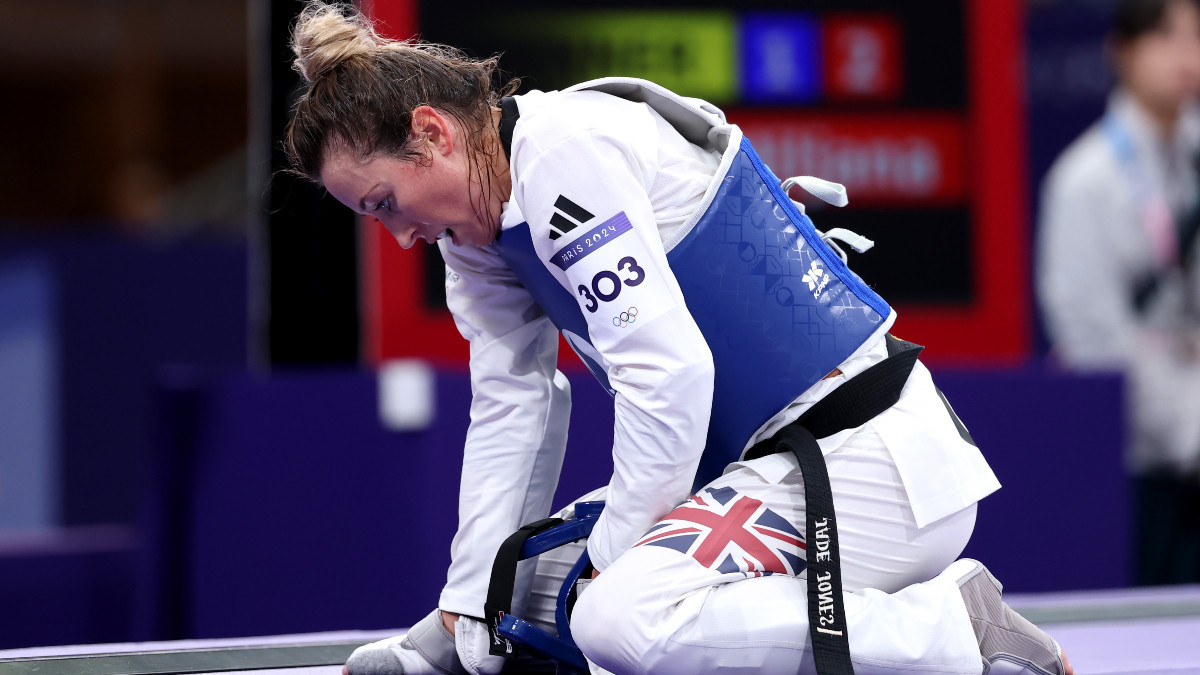 Jade Jones (Great Britain) after her heartbreaking loss in the first round. GETTY IMAGES