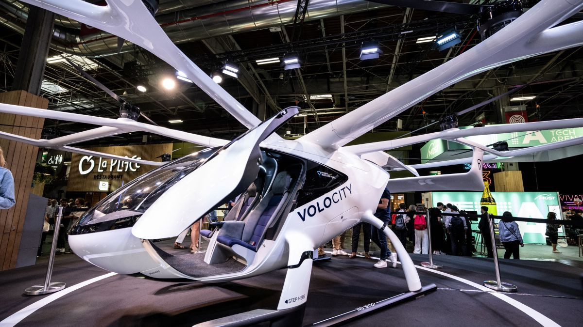 VoloCity exhibited at the Vivatech technology innovation and startup fair in Paris. GETTY IMAGES