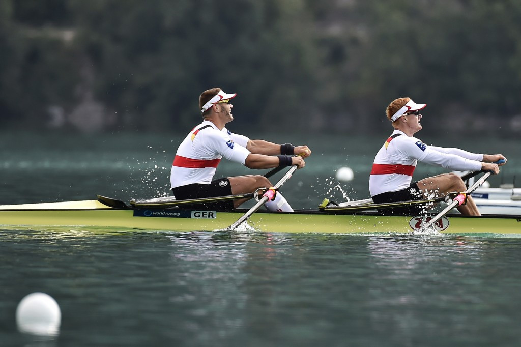 German veteran Marcel Hacker (left) was among the winners on home waters today ©Getty Images