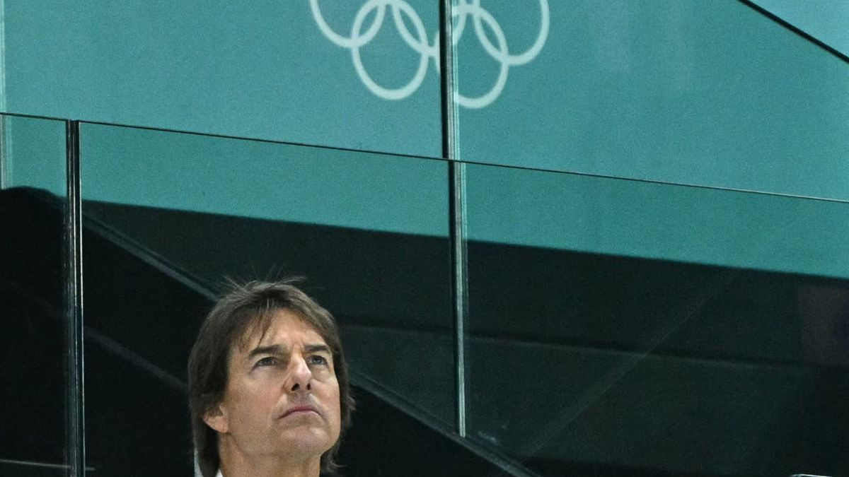 US actor Tom Cruise attends the artistic gymnastics women's qualification during the Paris 2024 Olympic Games. GETTY IMAGES