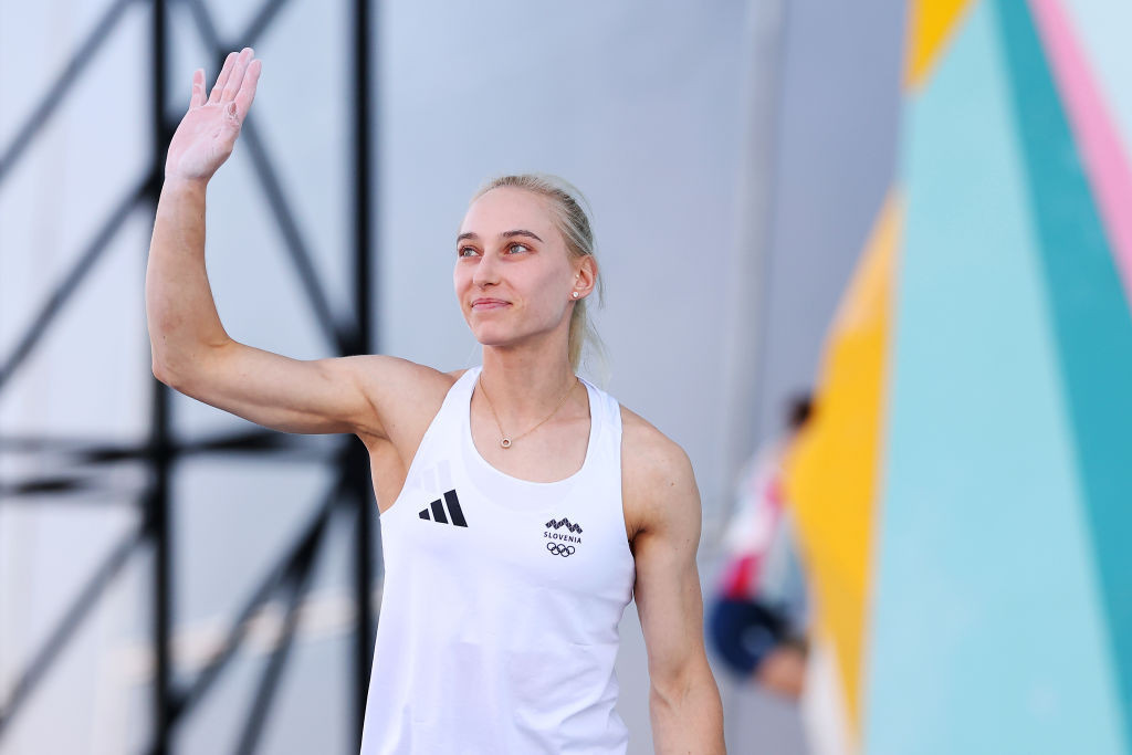 Janja Garnbret on the finals in Boulder. GETTY IMAGES