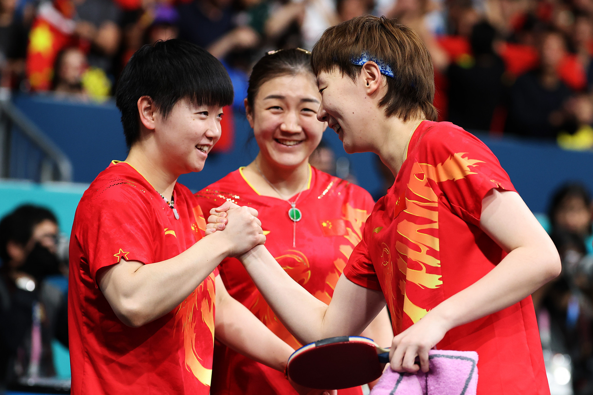 China made it a clean sweep in the table tennis after their women's team triumph. GETTY IMAGES