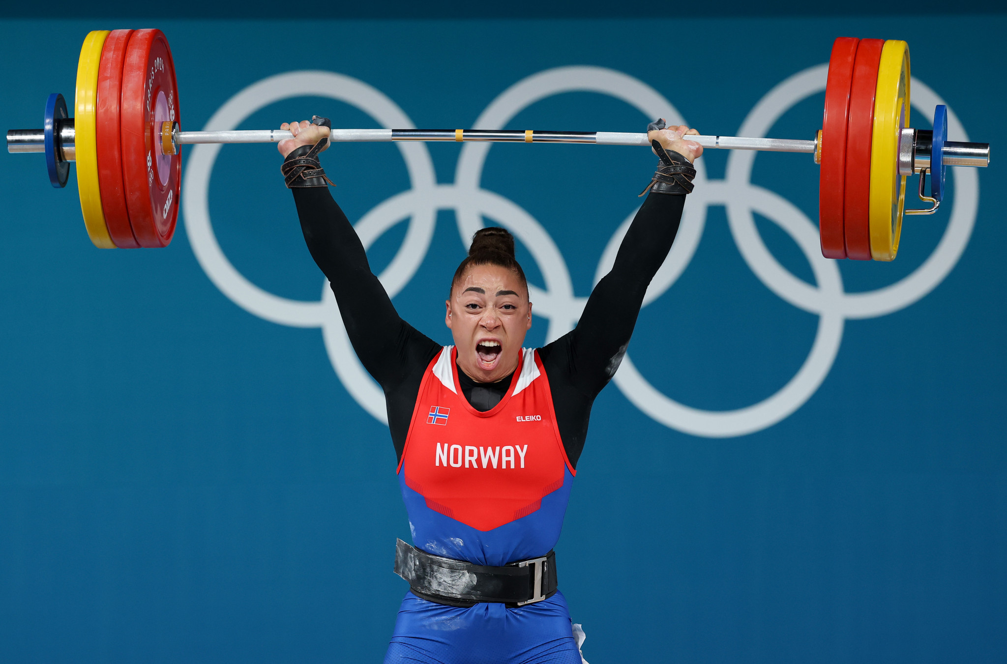 Solfrid Koanda of Norway took the gold in the women's 121kg event. GETTY IMAGES