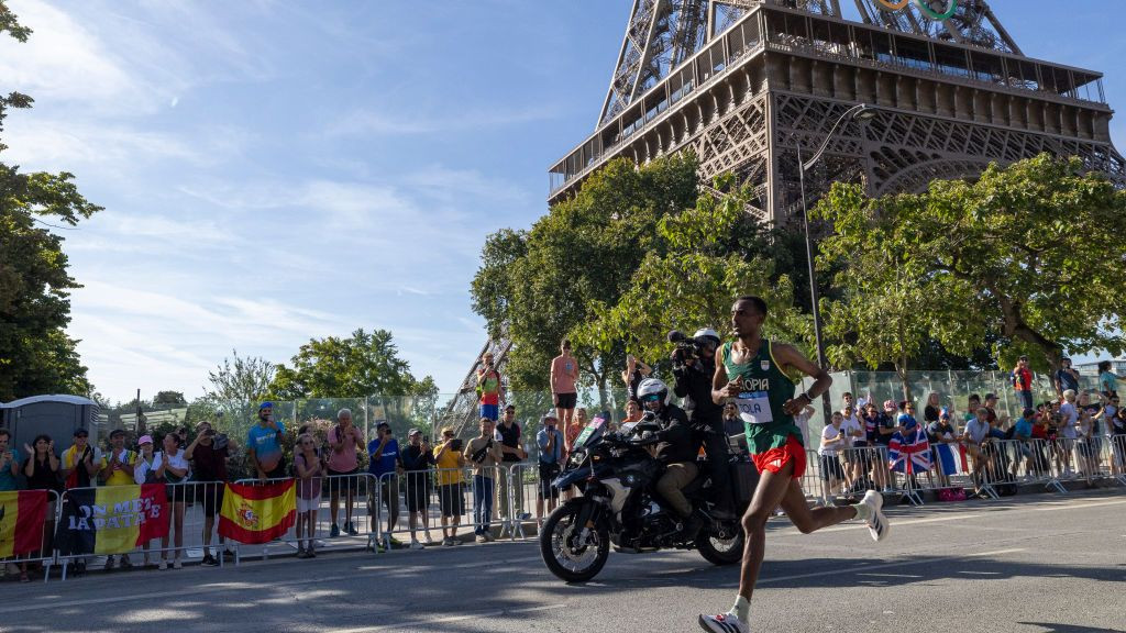 amirat Tola of Team Ethiopia competes during the Men's Marathon. GETTY IMAGES