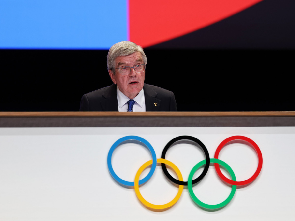 Thomas Bach during the 142nd IOC Session in Paris. GETTY IMAGES