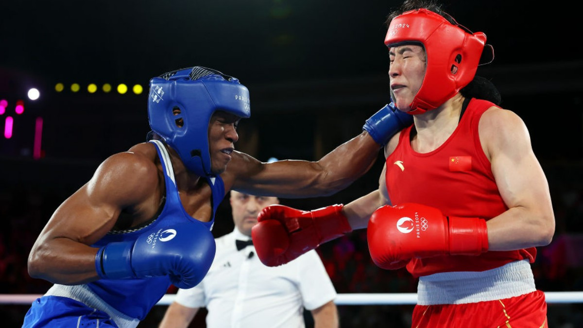 The Chinese boxer Li Qian defeated Panama's Bylon in the 75 kg category. GETTY IMAGES