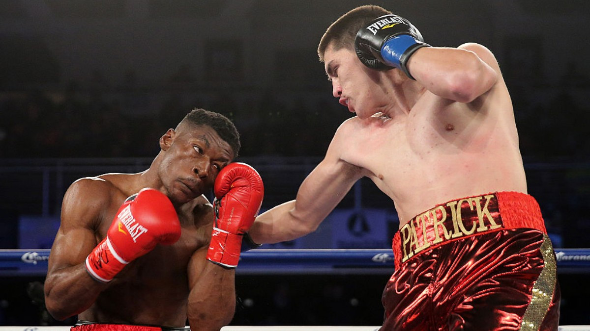 Patrick Teixeira (R) against Patrick Allotey. GETTY IMAGES