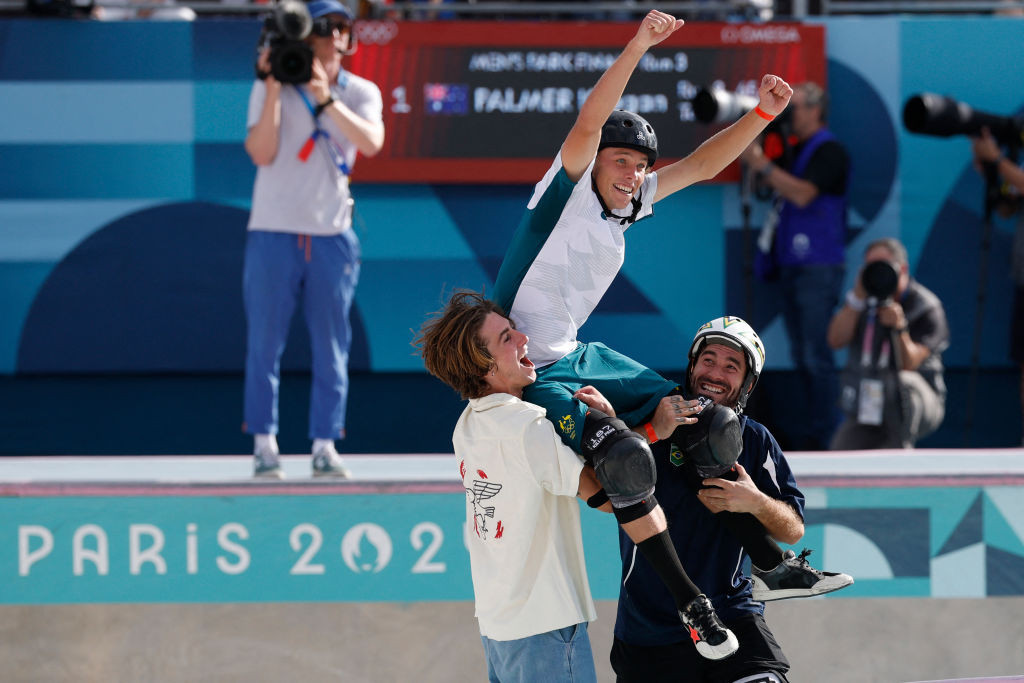 Keegan Palmer continues his reign as skateboarding park's king. GETTY IMAGES