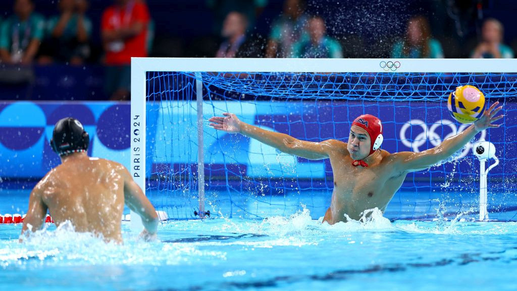 Adrian Weinberg of Team United States in action during the penalty shoot out during the Bronze Medal match. GETTY IMAGES