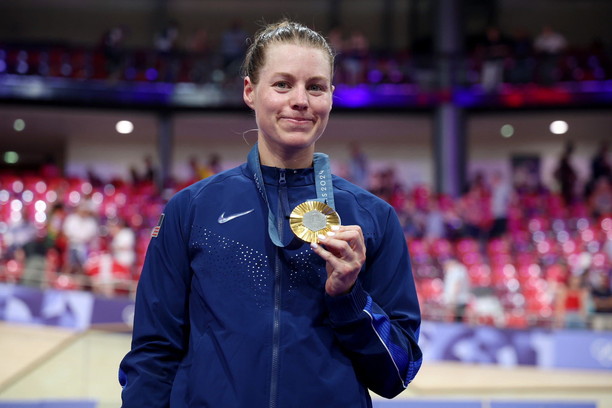 American defending champion Jennifer Valente triumphed in the omnium. GETTY IMAGES