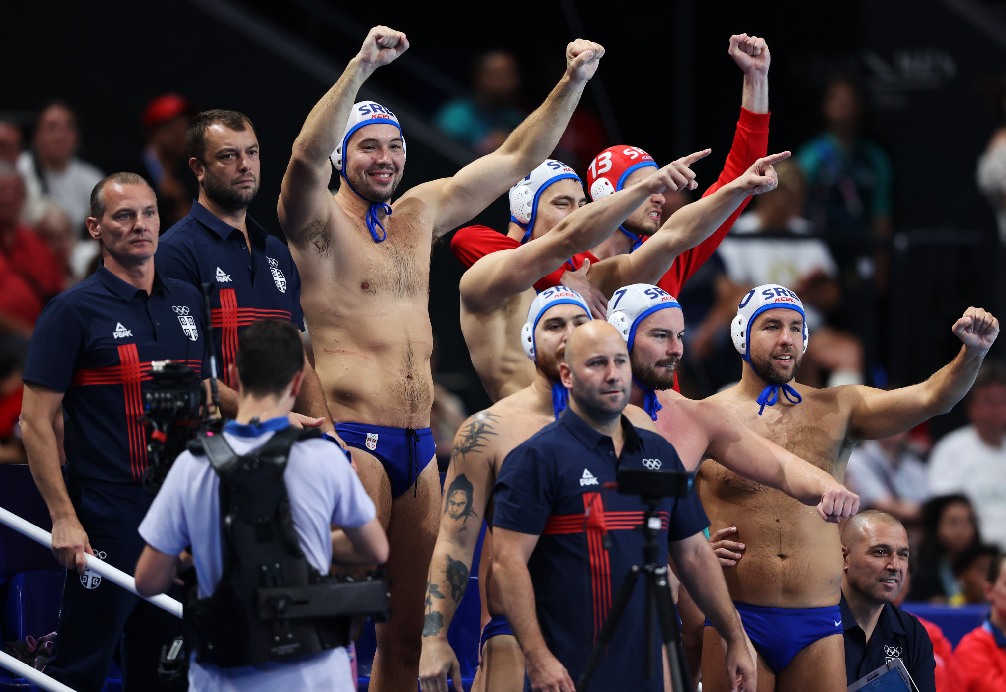 It was a third consecutive gold for Serbia in the men's waterpolo. GETTY IMAGES