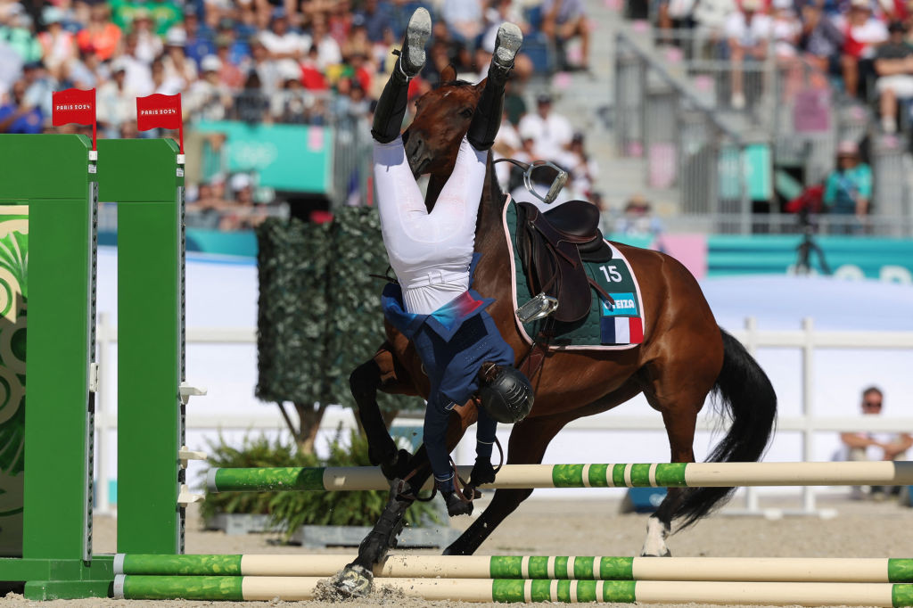 Athletes ride horses not familiar to them which can result in refusals or more disastrous incidents. GETTY IMAGES