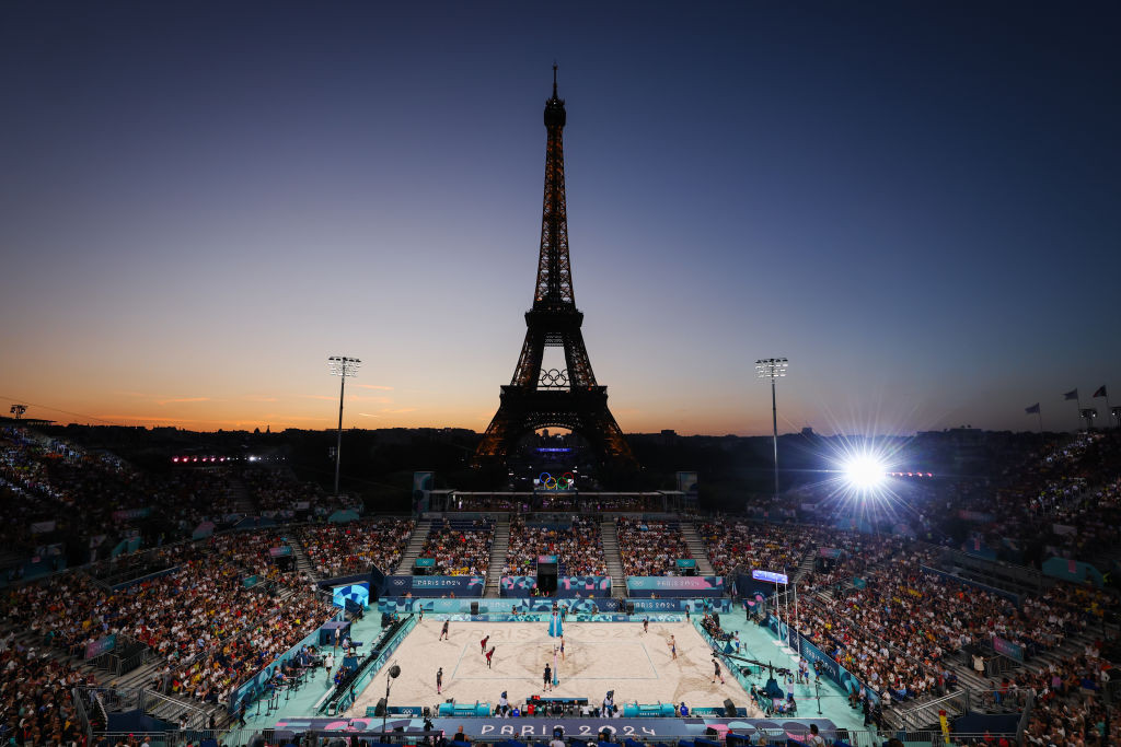 Olympic equipment such as the stands and even the sand from the volleyball court will be put to use after the Games. GETTY IMAGES