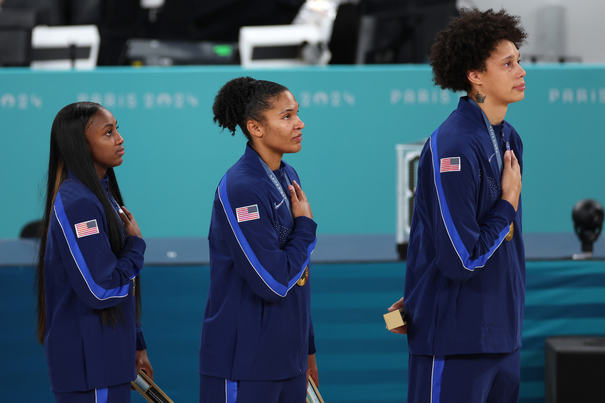 Brittney Griner after the USA won the women's gold. GETTY IMAGES