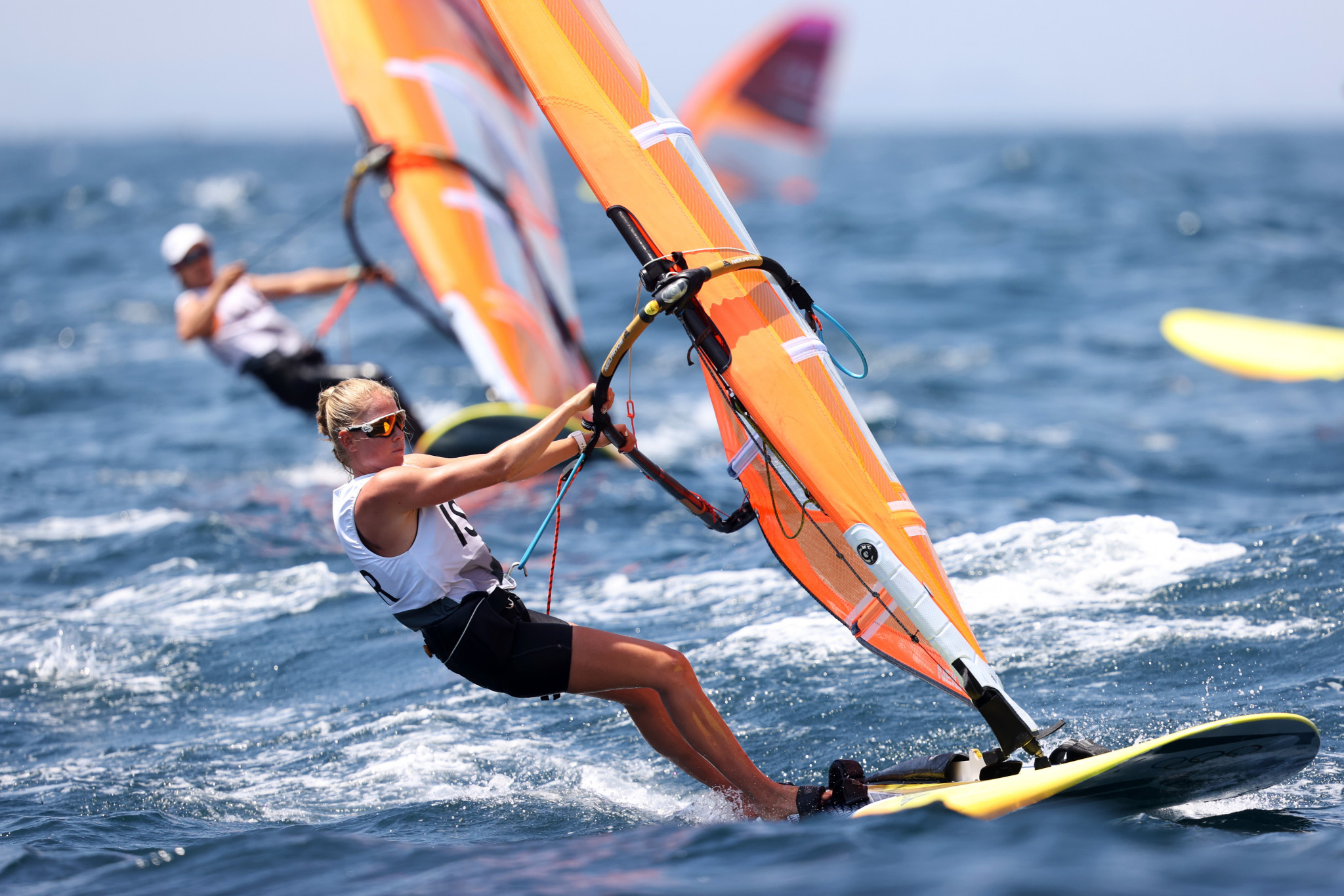 Israel’s Katy Spychakov earned a silver medal in the Women’s iQFOiL. GETTY IMAGES