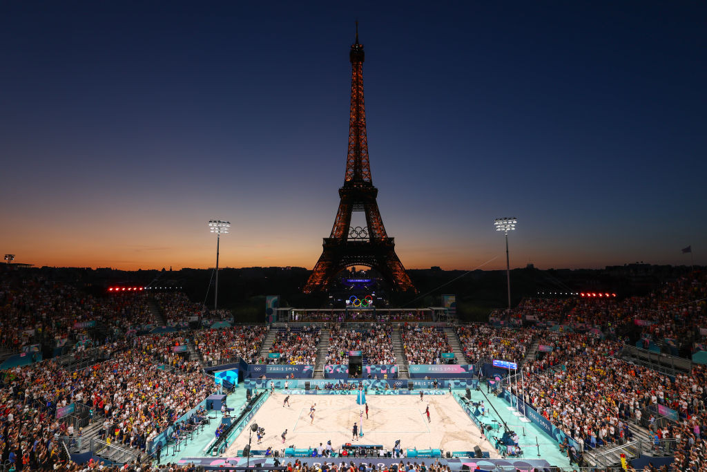  general view inside Eiffel Tower Stadium during the Men's Bronze Medal Match. GETTY IMAGES