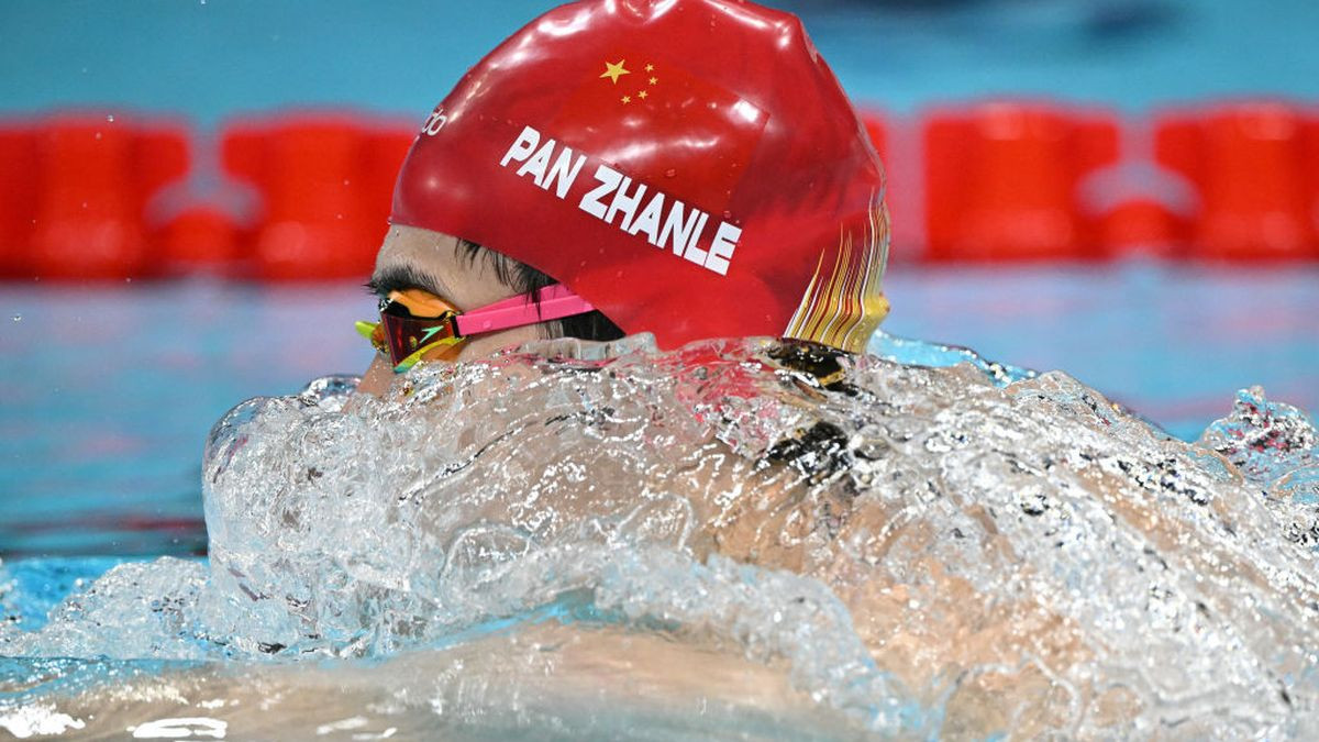 Pan Zhanle breaks the 100m freestyle. GETTY IMAGES