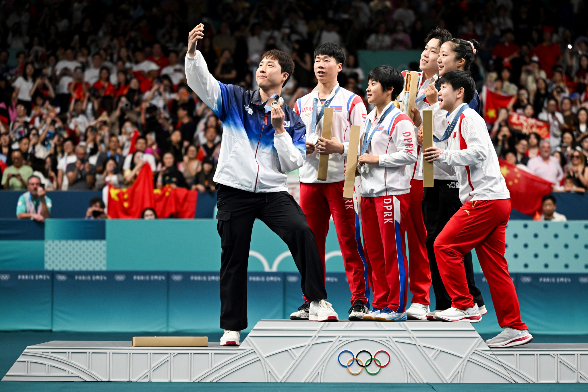 South Korea and North Korea's selfie took the internet by storm. GETTY IMAGES