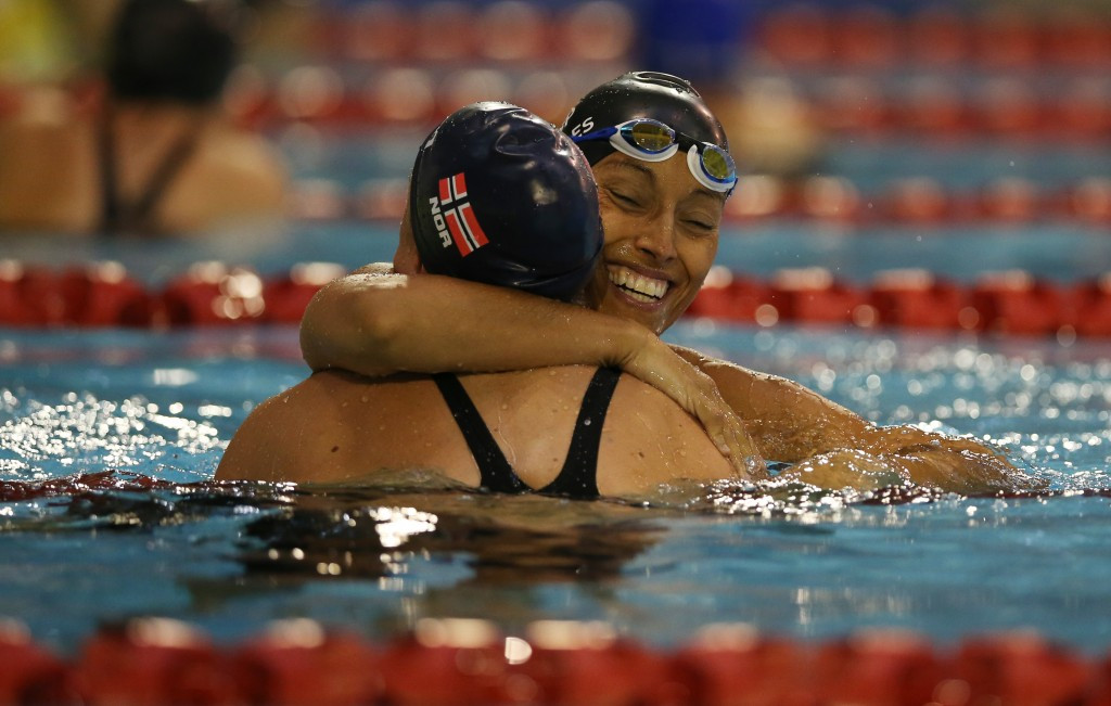 Spain's Teresa Perales and Norway’s Sarah Louise Rung shared women’s S5 100 metres freestyle gold ©Getty Images