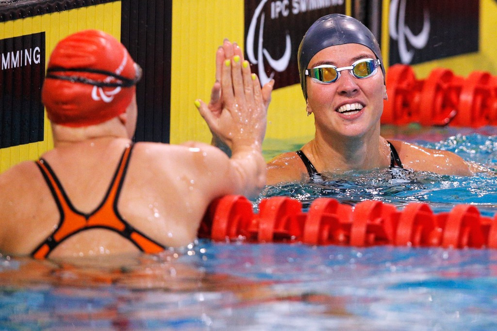 Russia's Anna Krivshina lowered her women’s S13 backstroke world record