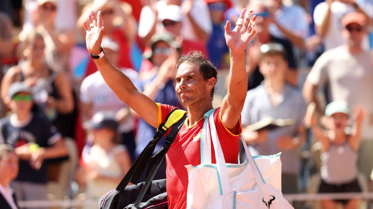 Rafael Nadal of Spain acknowledges the crowd after losing to Novak Djokovic. GETTY IMAGES