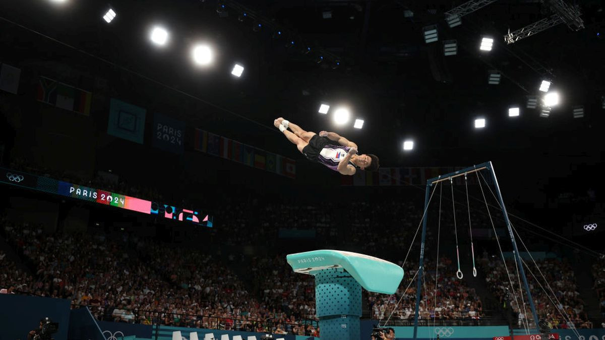 Carlos Edriel Yulo of Team Philippines competes during the Artistic Gymnastics Men's Vault Final. GETTY IMAGES