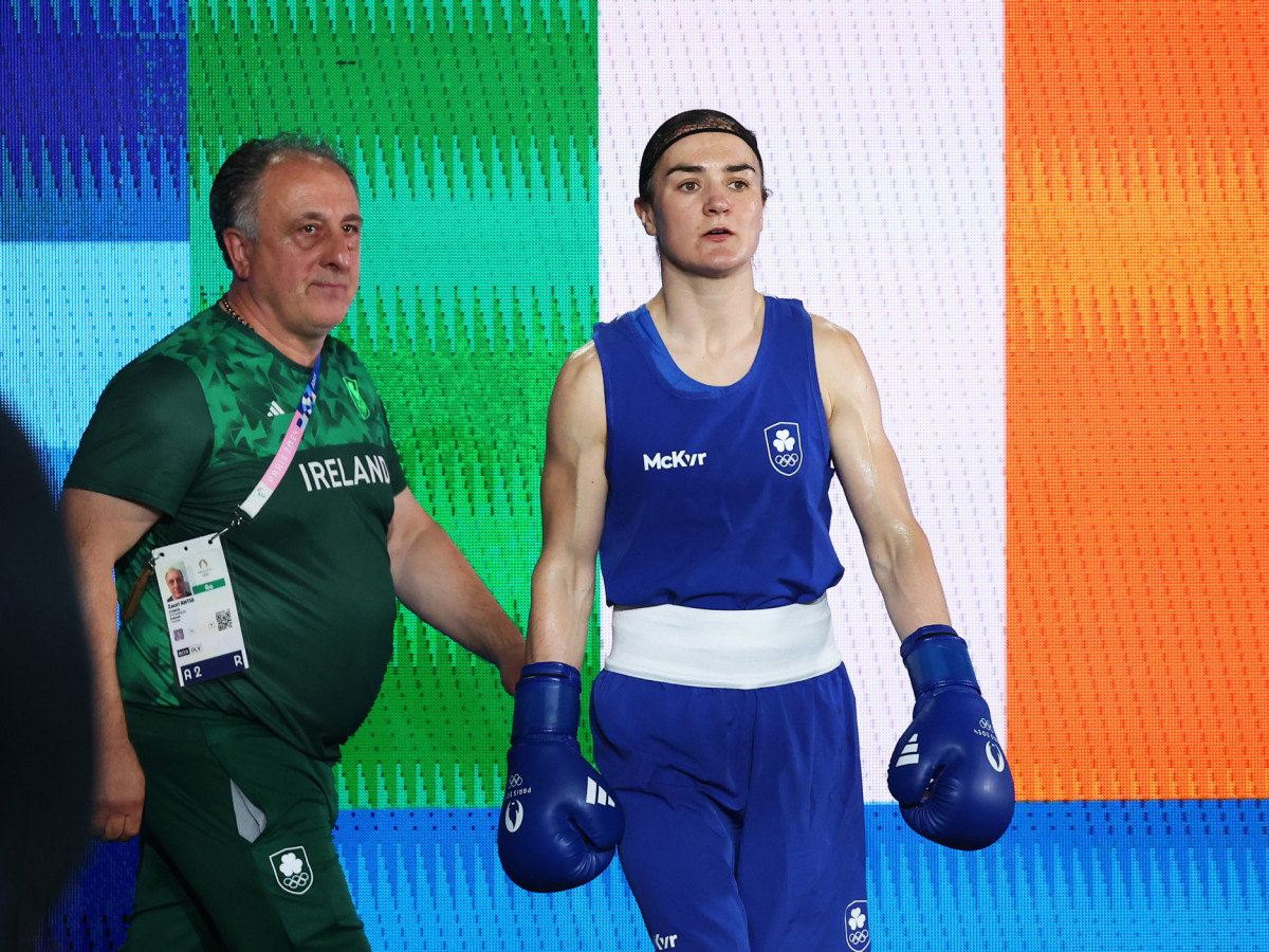 Kellie Harrington of Team Ireland makes her way to the ring before the Women's 60kg Final match at the Paris 2024 Olympic Games. GETTY IMAGES