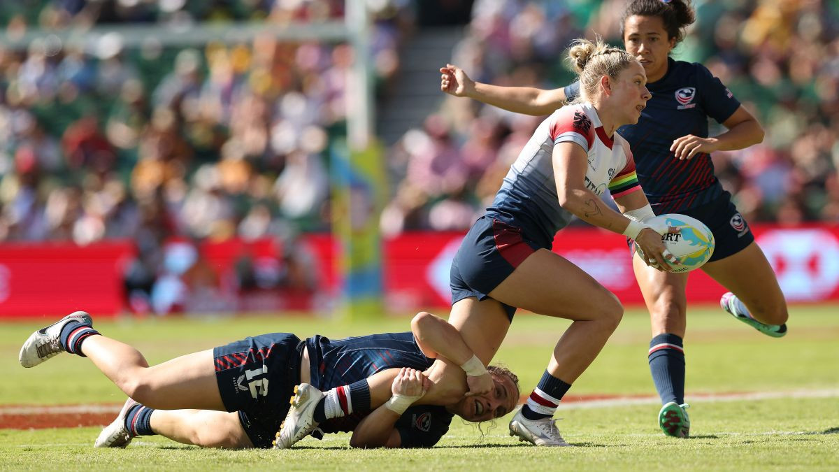 Perth SVNS 2024 Women's Third Place Play-off Match between Great Britain and USA. GETTY IMAGES