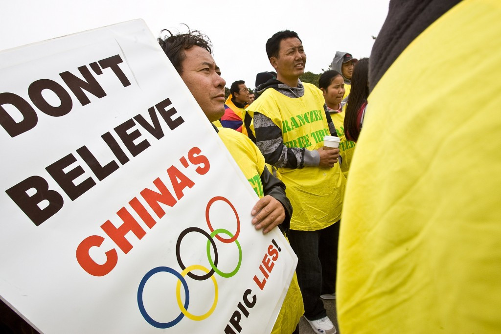 The latest pro-Tibet petition repeats a fierce opposition process seen ahead of the Beijing 2008 Games ©Getty Images