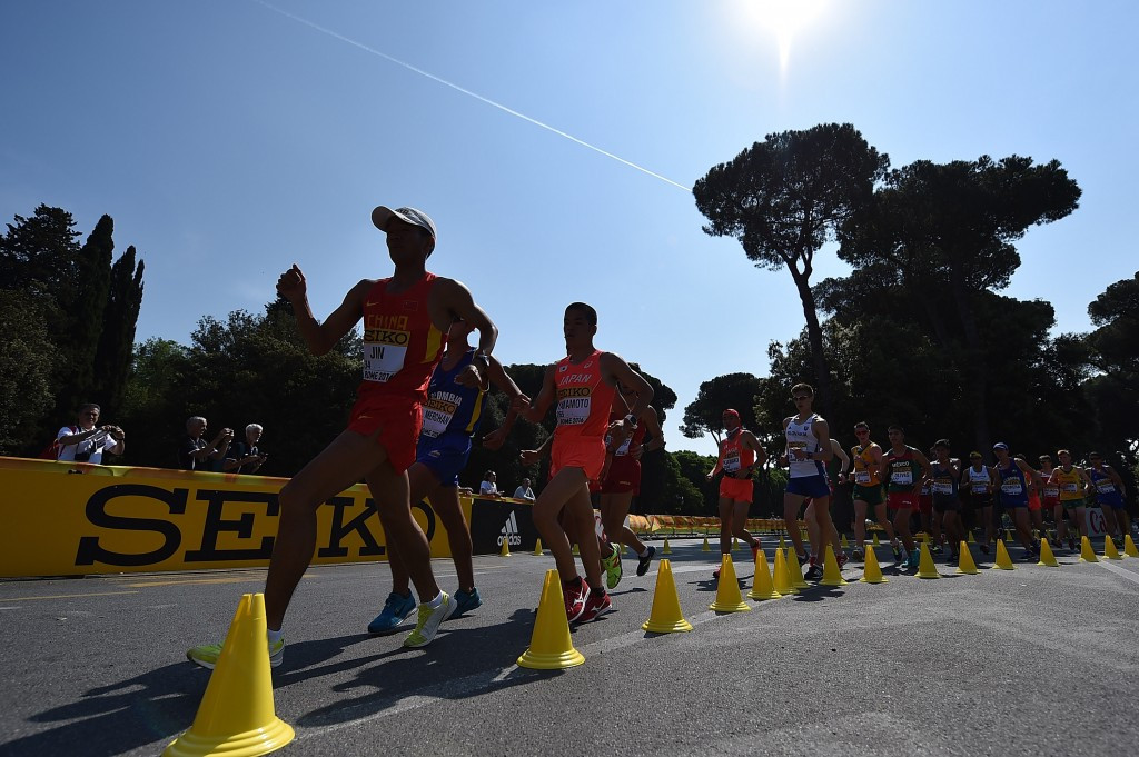 China won four out of four golds on the first day of the IAAF World Race Walking Team Championships in Rome ©Getty Images