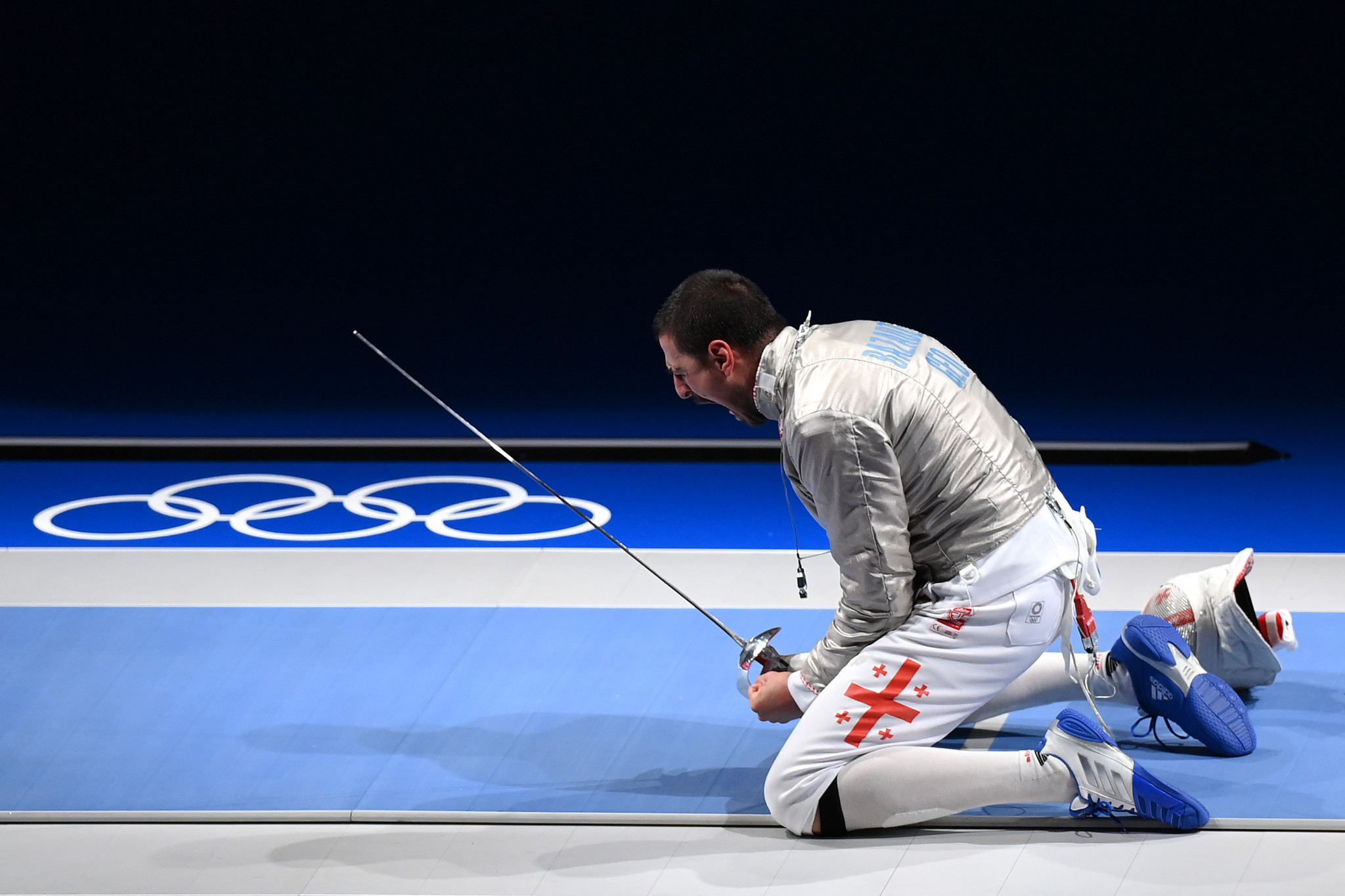 Fencing star Sandro Bazadze participated at Paris 2024 for Team Georgia. GETTY IMAGES