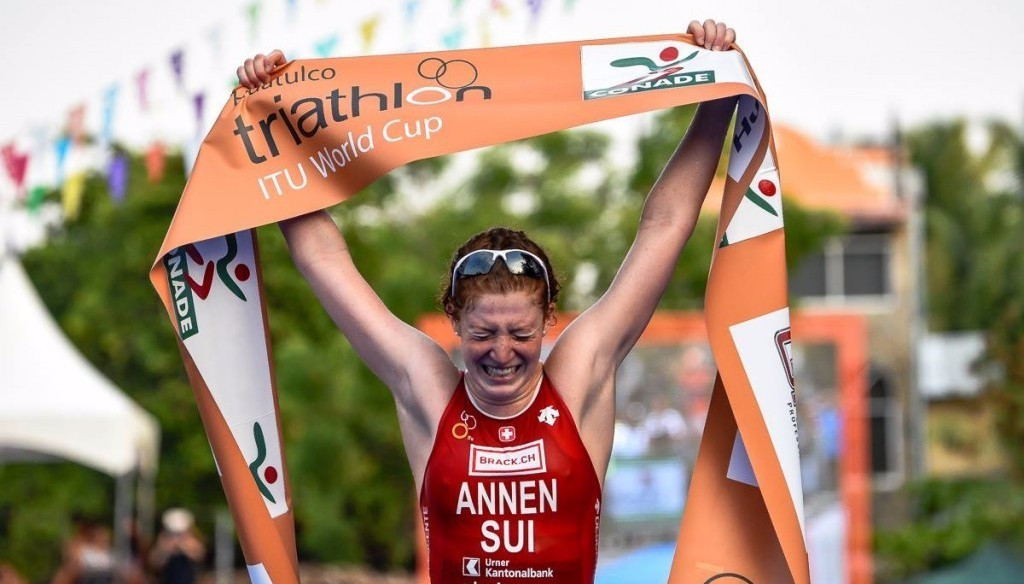 Jolanda Annen claimed her maiden International Triathlon Union World Cup victory ©ITU/Facebook