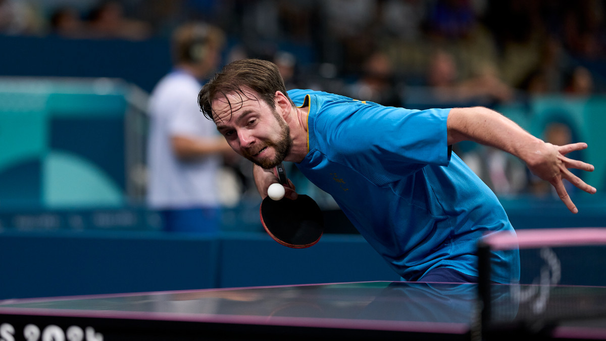 Sweden's Emil Andersson won a thrilling Para-table tennis match. GETTY IMAGES