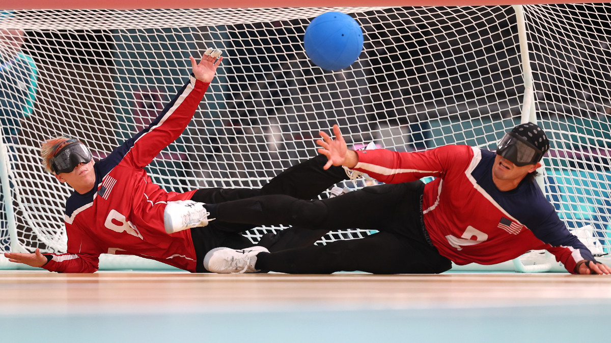 Team USA lost to Iran in a thrilling match for fifth place in the men's goalball competition. GETTY IMAGES