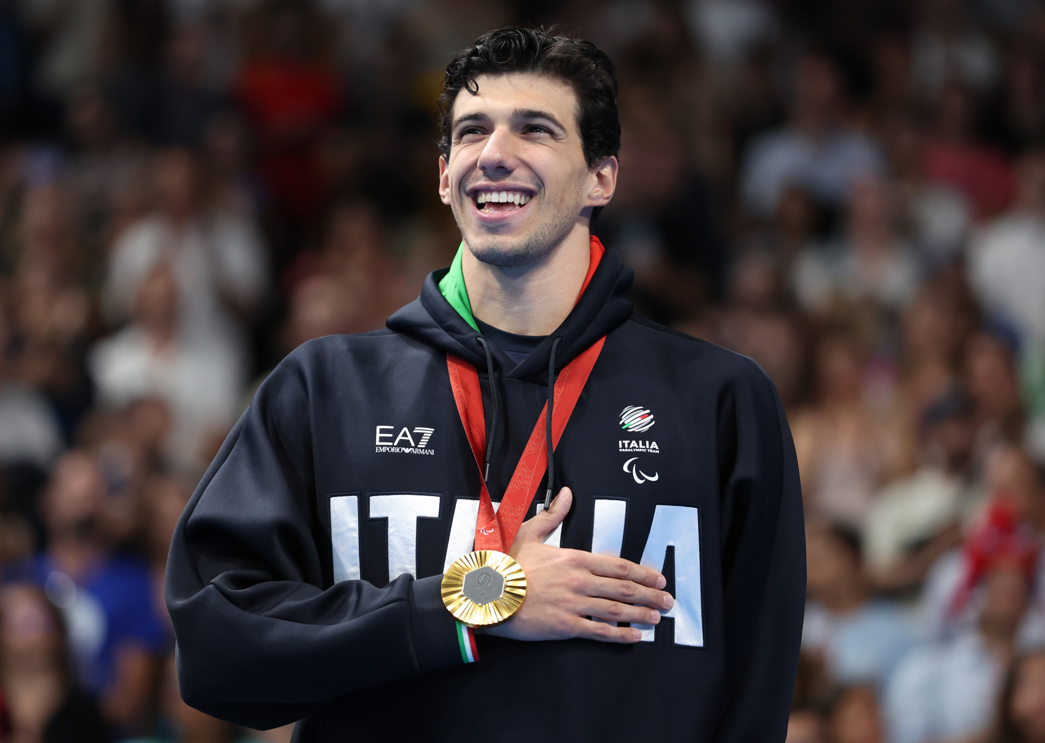 Italian Paralympic swimming star Simone Barlaam is aiming to break his personal best. GETTY IMAGES