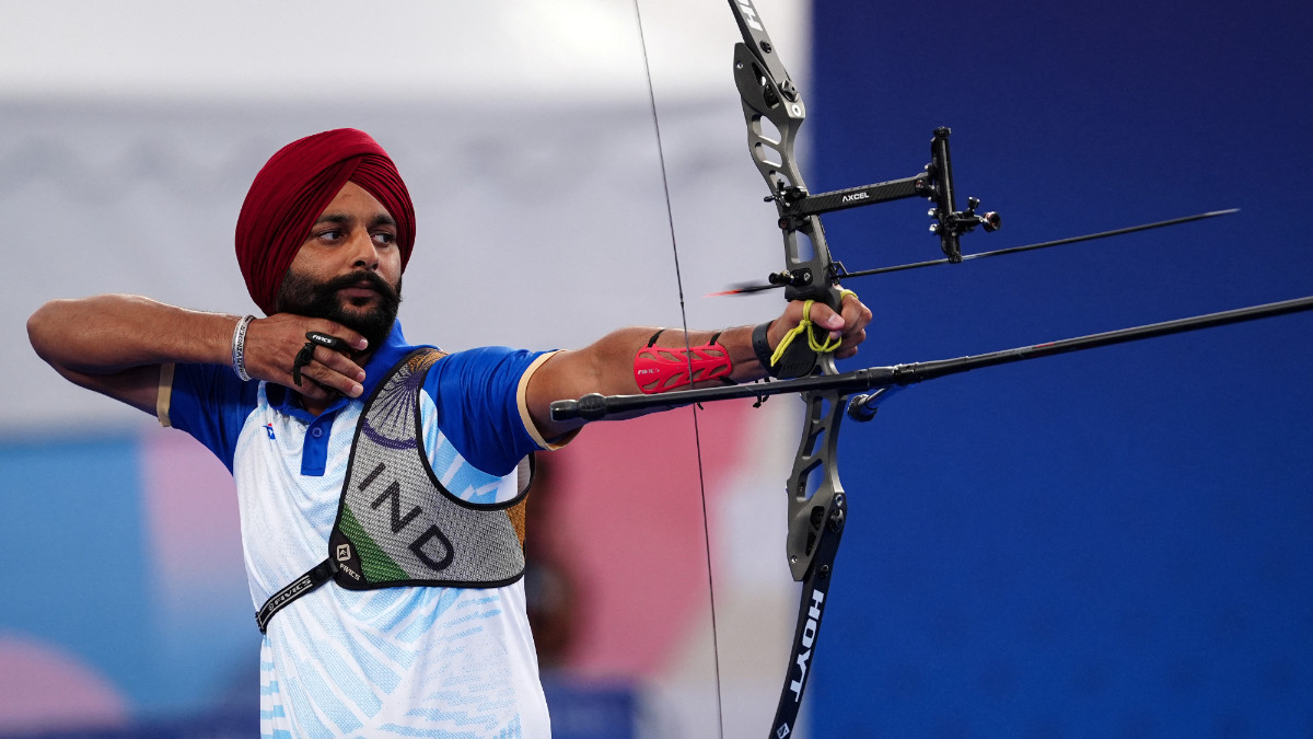 India's Harvinder Singh won gold in the men's individual recurve at Paris 2024. GETTY IMAGES