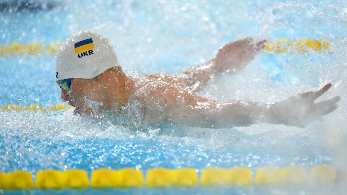 Andrii Trusov of Ukraine competes in Men's 50m Butterfly S7 Final. GETTY IMAGES