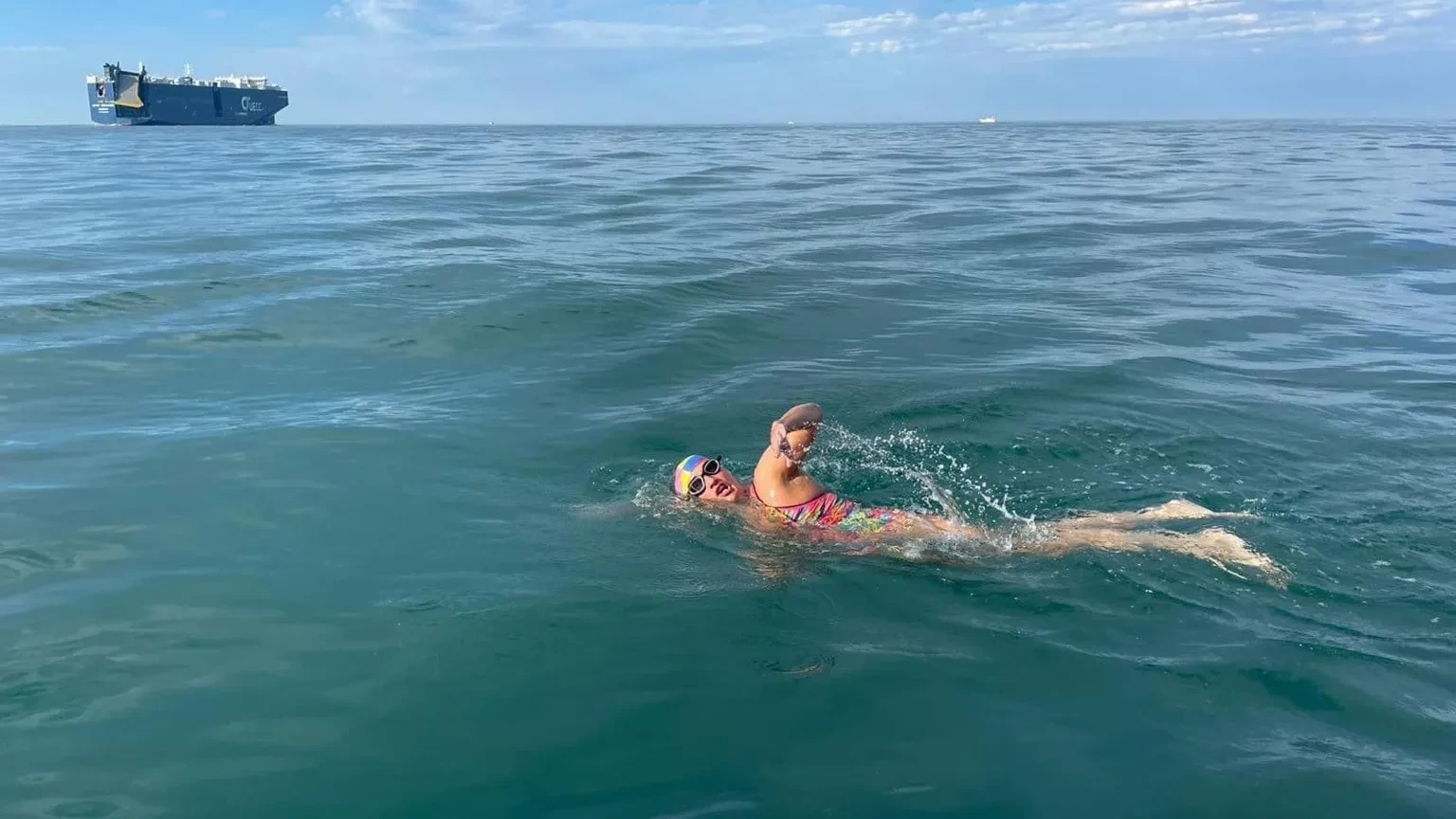 Blind Paralympian Melanie Barratt has successfully swam the English Channel. FACEBOOK @Melanie Barratt