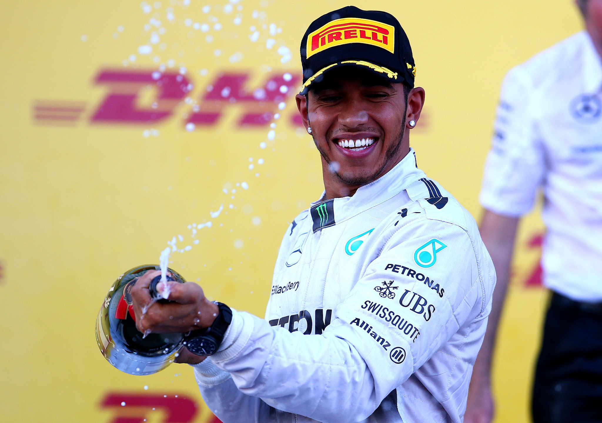 Lewis Hamilton donated his Mercedes racing suit, gloves and boots to the cause ©Getty Images