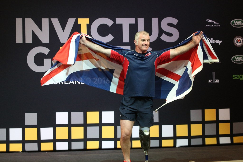 Britain's Sean Gaffney triumphed in the men's heavyweight powerlifting