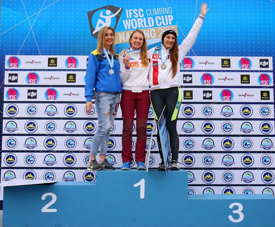 Russia’s Iuliia Kaplina followed up her success in Chongqing with victory in Nanjing ©IFSC