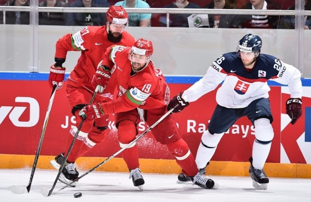 Belarus earned their first points of the tournament after coming from behind to beat Slovakia