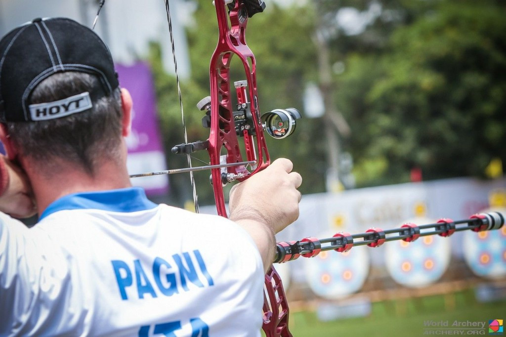 Sergio Pagni helped Italy reach the men's compound team gold medal match